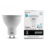 Gauss Elementary GU10 7W(550lm) 4K 57×50 13627