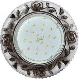 Ecola GX53 H4 LD7071 св-к Круг «Розы»  Черный/Хром 35×125