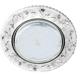 Ecola GX53 H4 LD7071 св-к Круг «Розы» Прозрачный/Хром 35×125